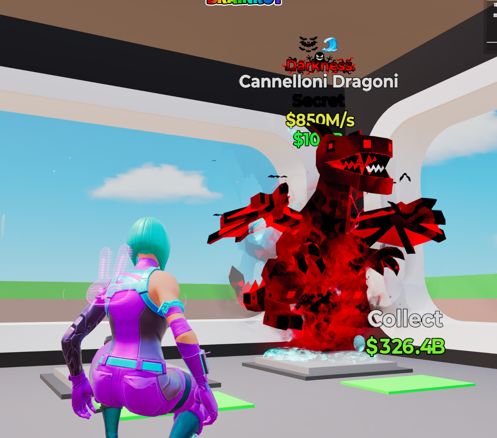 Darkness Cannelloni Dragoni 2 traits; Fortnite steal the brainrot