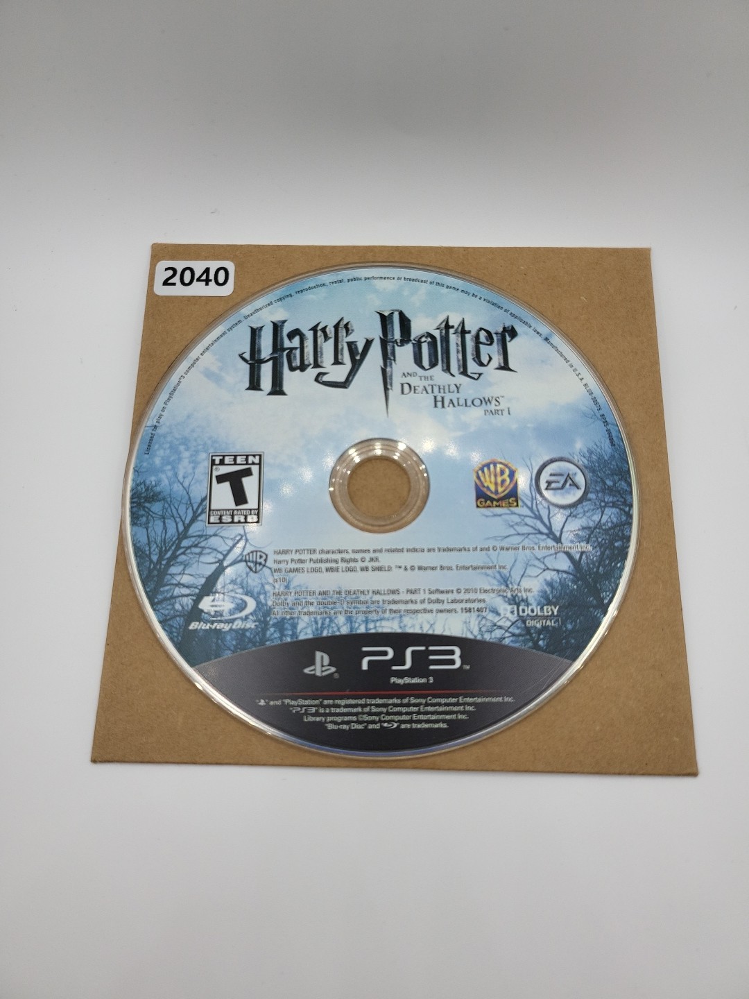Harry Potter and the Deathly Hallows: Part 1 Sony PlayStation 3 PS3 Disc Only