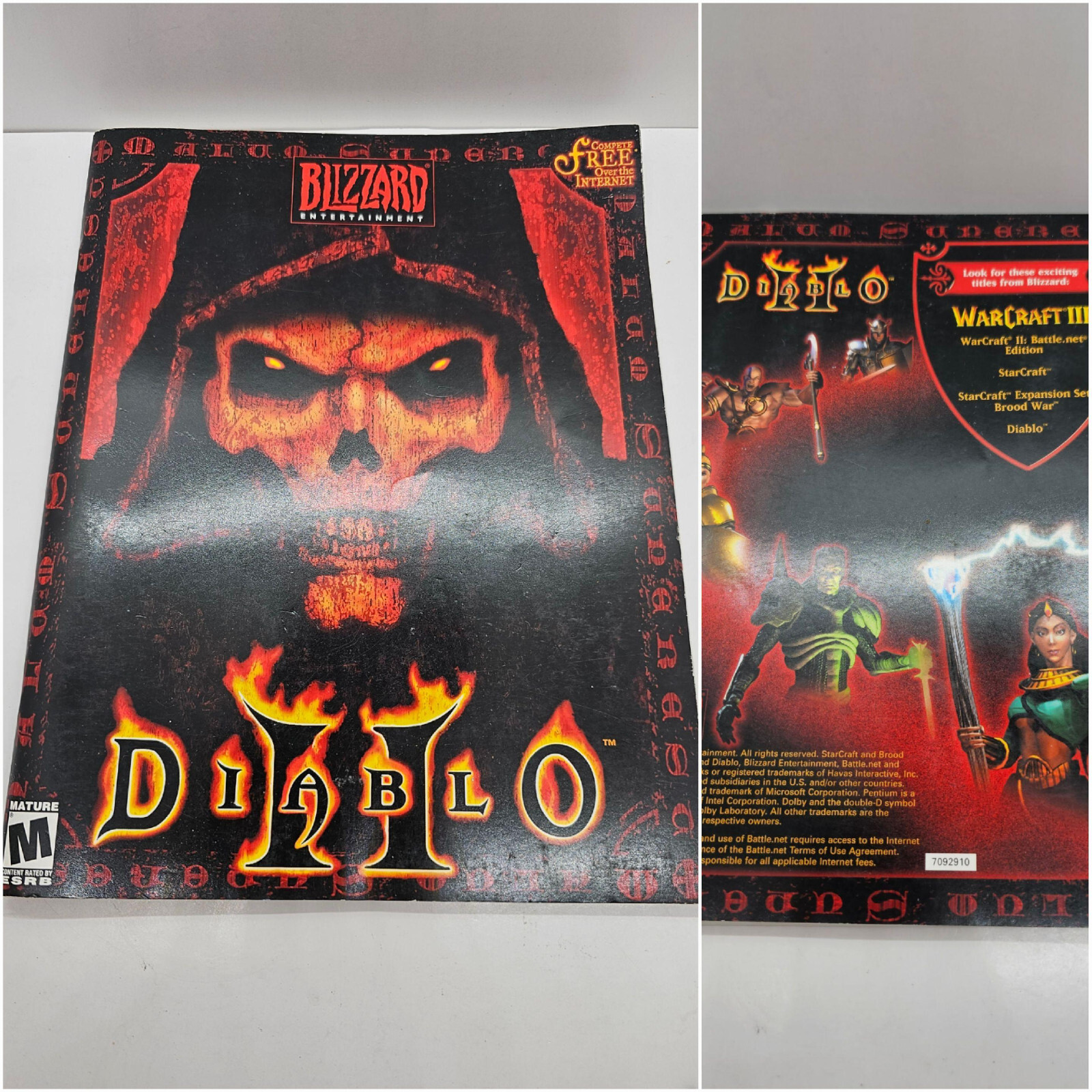 Diablo 2 II Windows 2000, 98,95,XP, NT 4.0 Game Manual Book