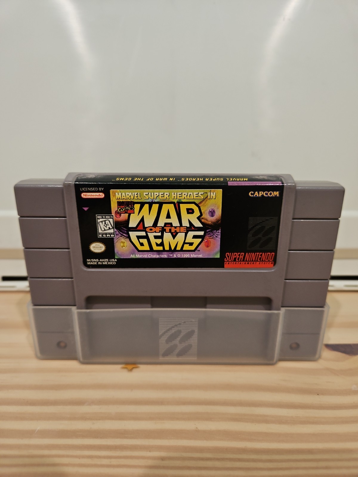 Super Nintendo Marvel Super Heros: War of the Gems Game Cartridge (SNES, 1996)