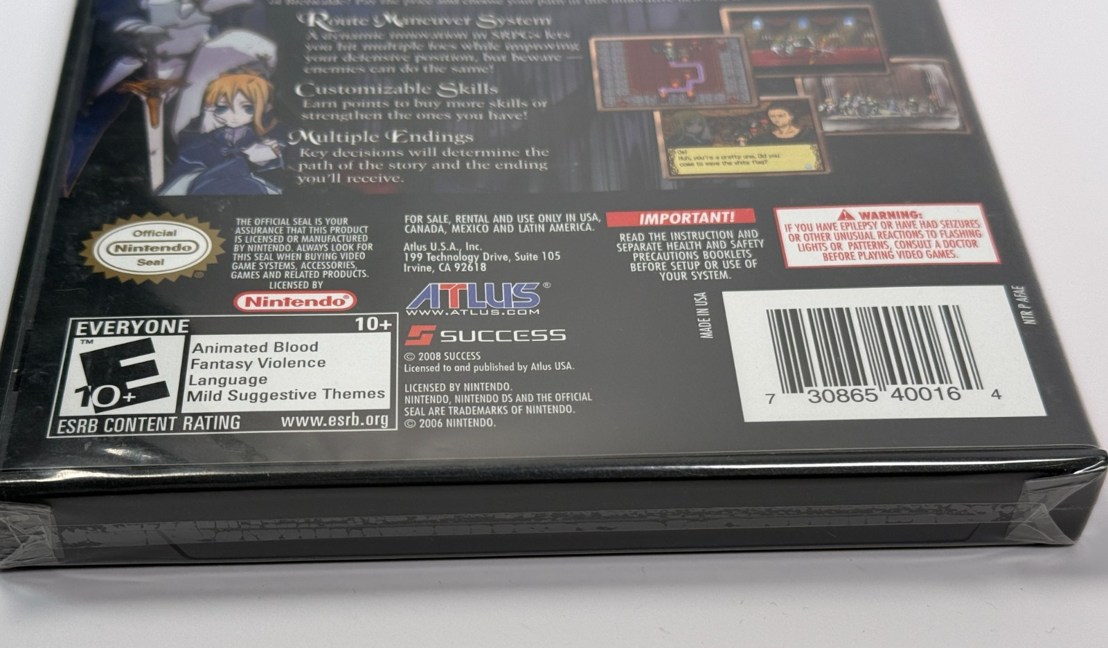 Rondo of Swords | Nintendo DS | Game Atlus Tactical RPG | Factory Sealed
