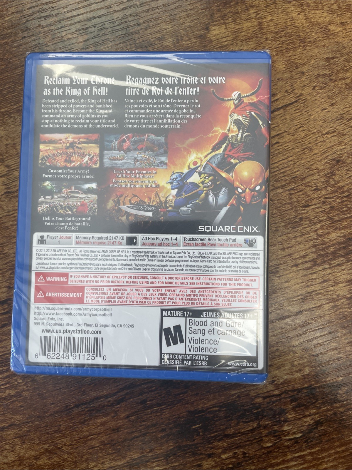 Sony PSVita Army Corps of Hell – PlayStation PS Vita New Sealed