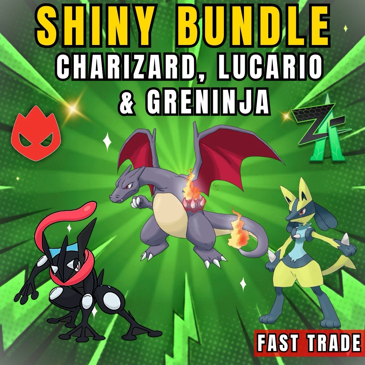 ✨ SHINY CHARIZARD, LUCARIO & GRENINJA ✨ 6IV ✨ SHINY BUNDLE – Pokemon Legends Z/A