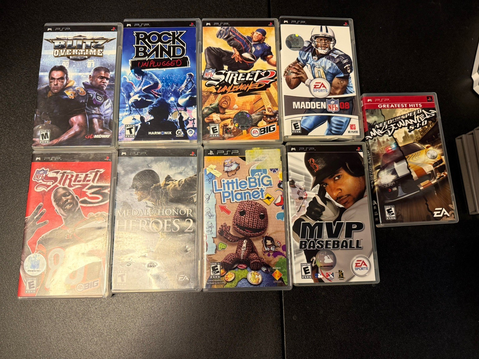 PSP Lot. Blitz, NFL Street, Ratchet and Clank, Daxtar, Little Big Planet, Marvel