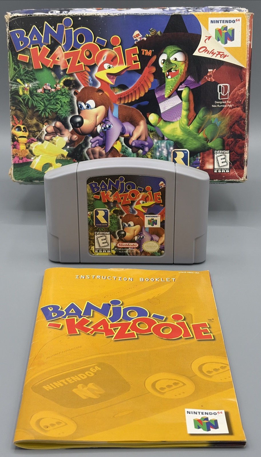 Banjo-Kazooie (Nintendo 64) CIB Complete w/ Manual Authentic💯 & Tested ✅ N64