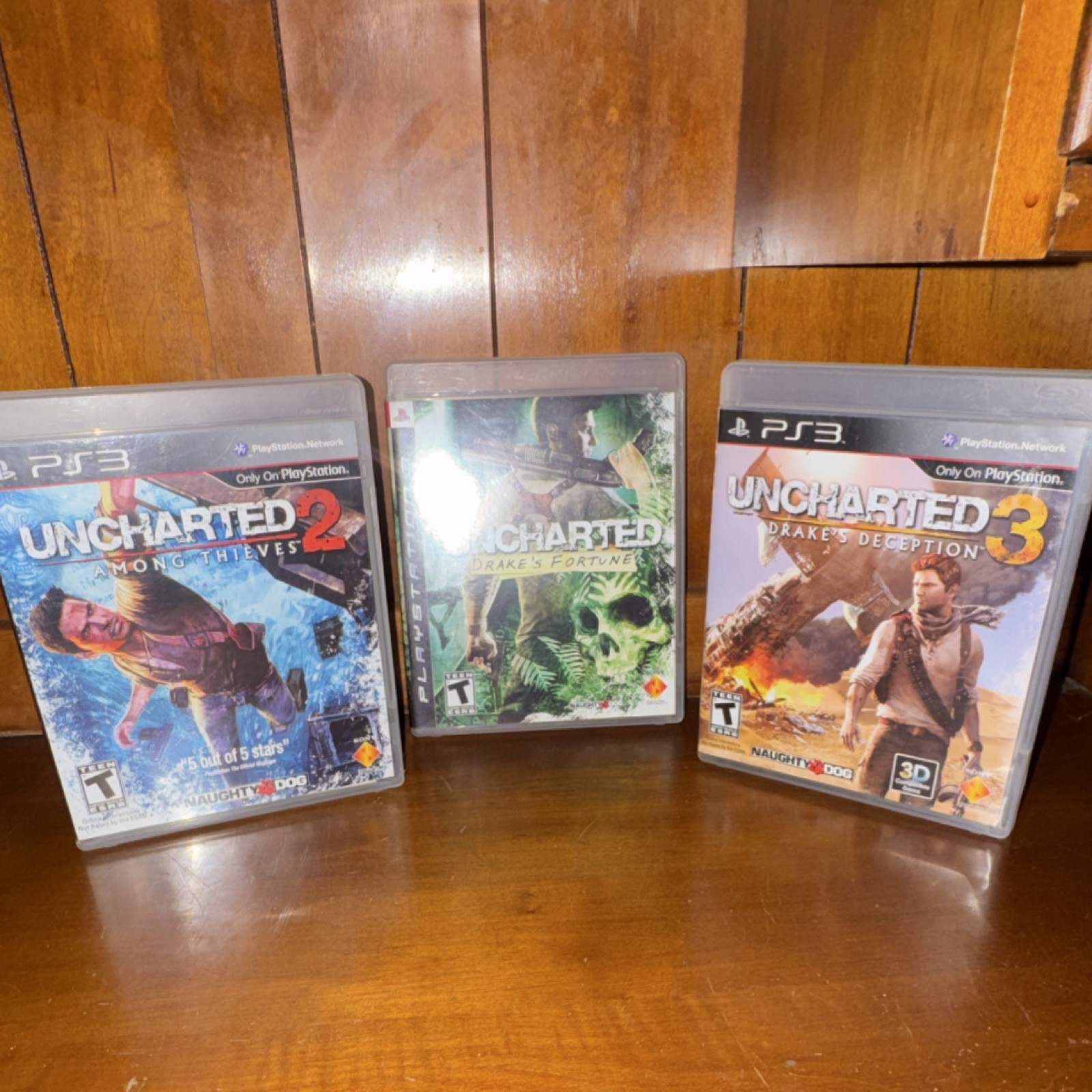 Uncharted Series Drake’s Fortune, Among Thieves, Drake’s Deception PS3