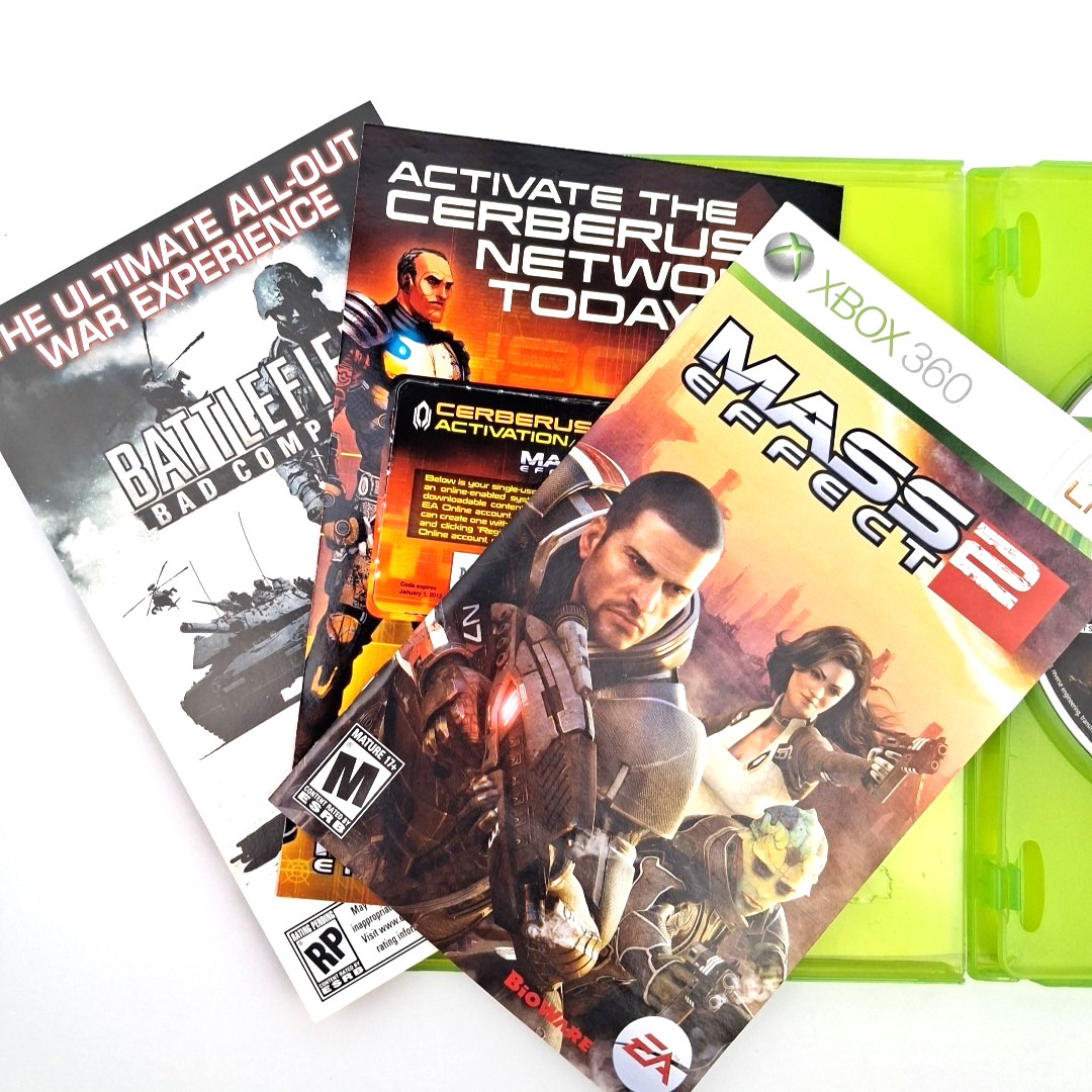Mass Effect 2 Microsoft Xbox 360 White Label CIB Complete W/ Manual Tested