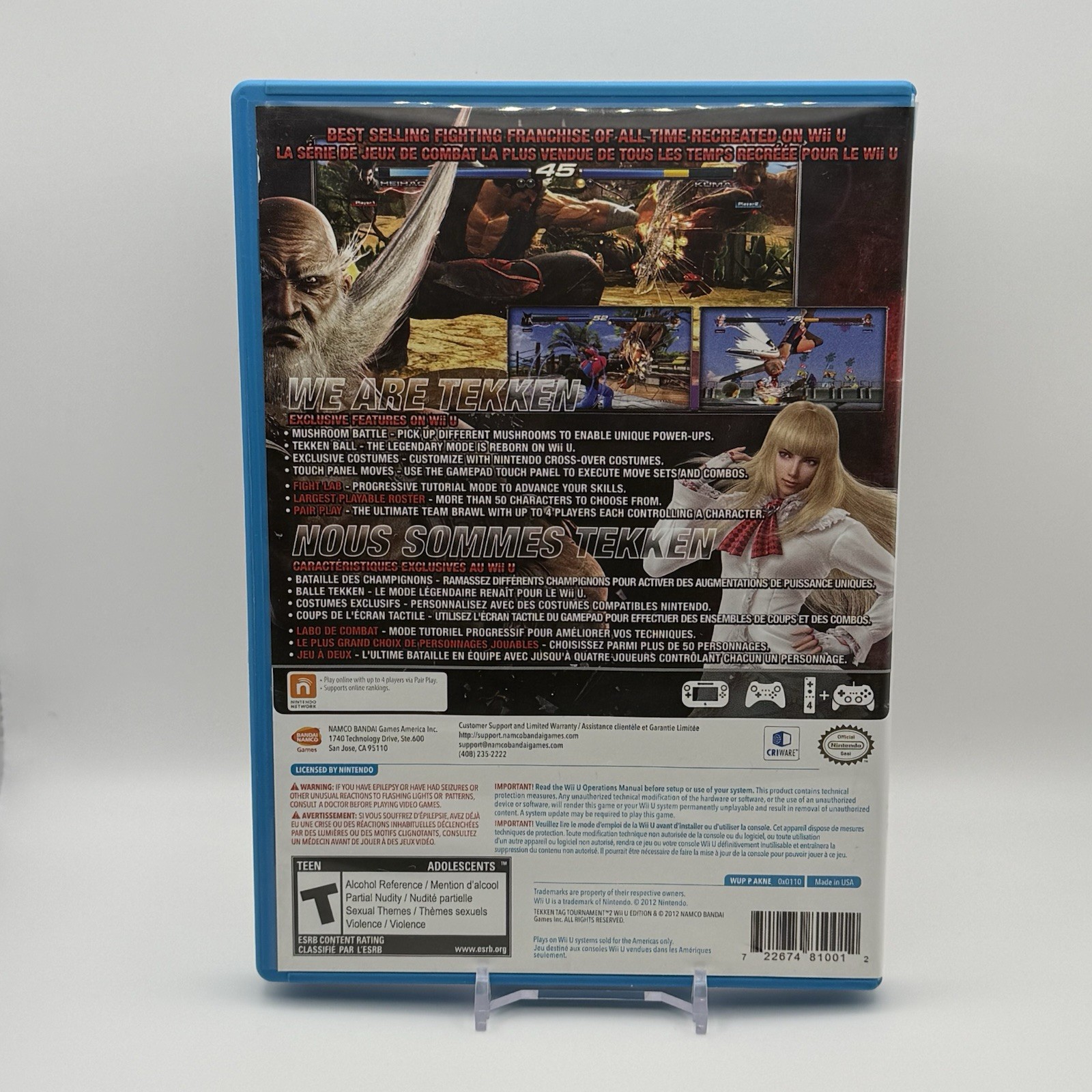 Tekken Tag Tournament 2 Wii U Edition (Nintendo Wii U, 2012) Complete CIB