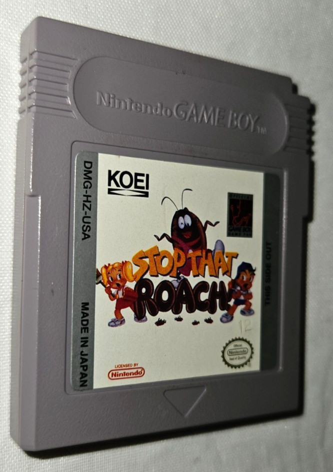 Stop That Roach Cartridge Only Authentic Nintendo Game Boy DMG-HZ-USA 1994 Koei