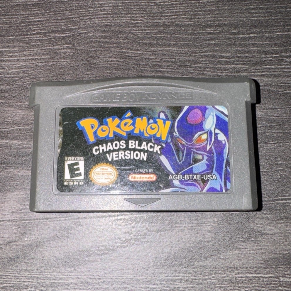 Nintendo Pokémon Chaos Black Version Game Boy Advance GBA E NTSC-U/C