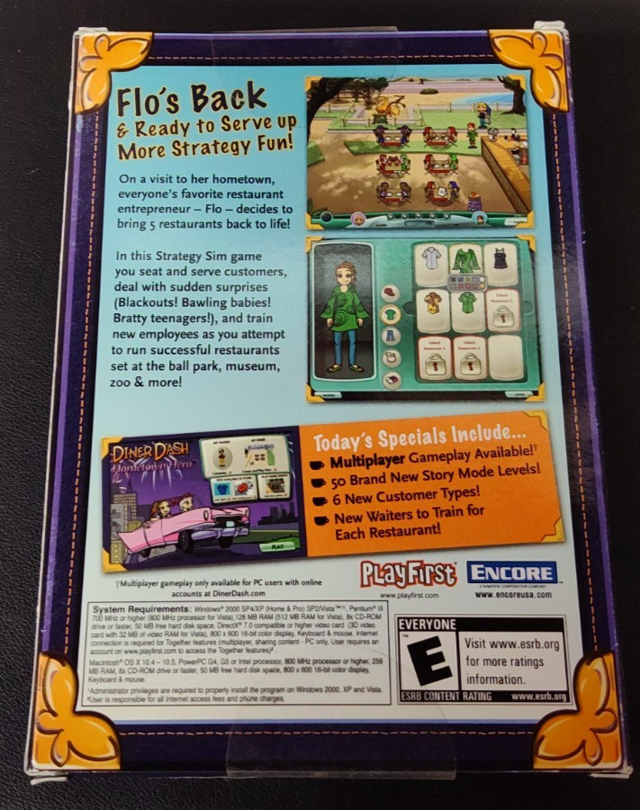 Diner Dash Hometown Hero CD-Rom Software