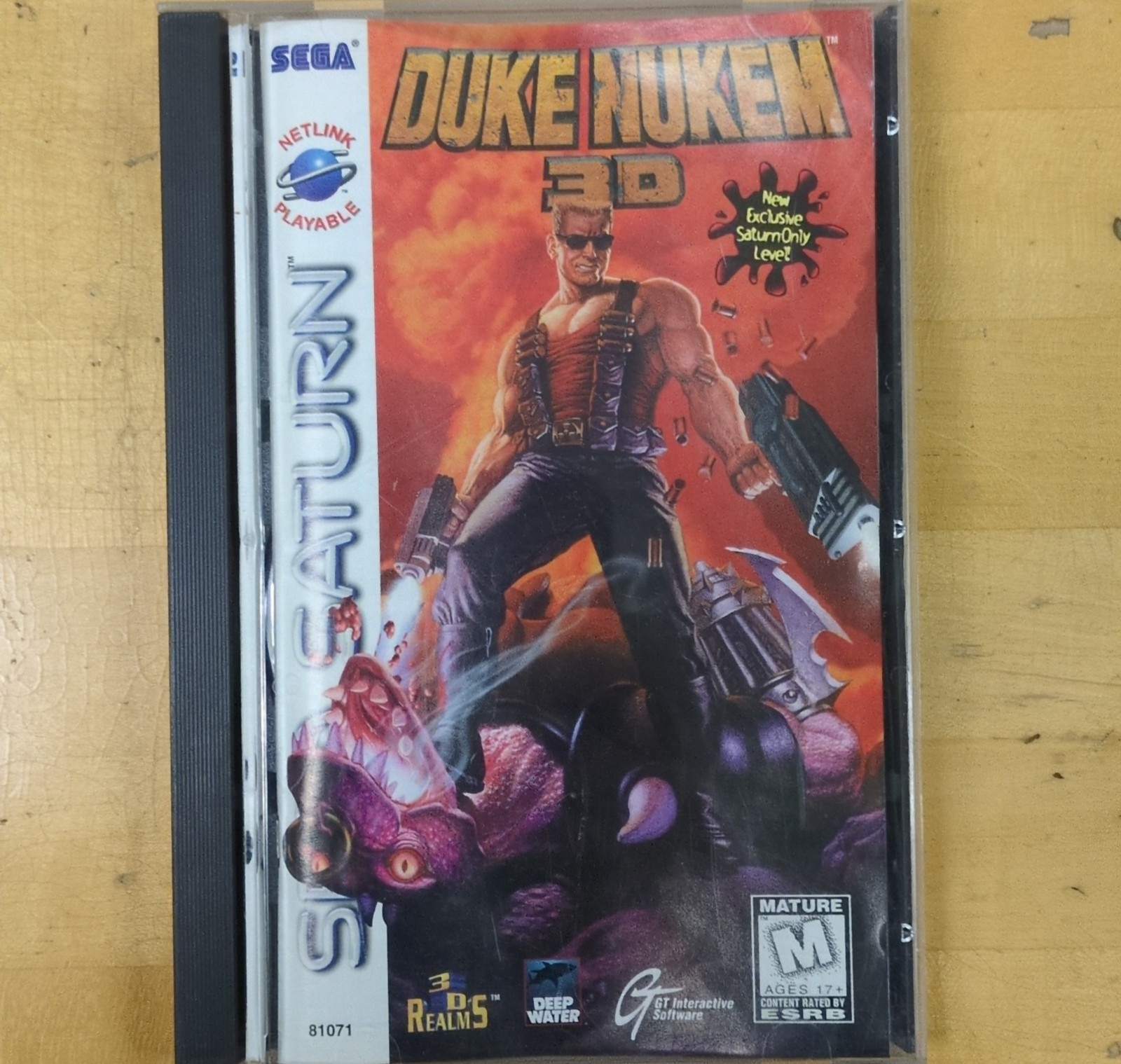 Duke Nukem 3D CIB W/ Manual Dust Jacket – Sega Saturn – CLEAN DISC