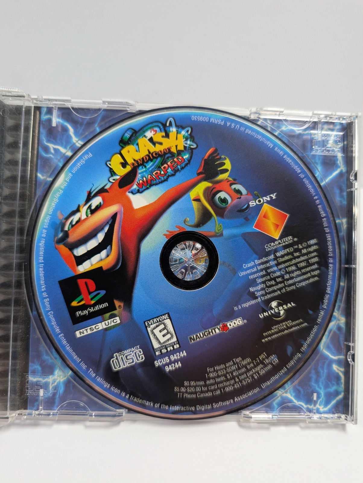 Crash Bandicoot 3 Warped PS1 Playstation 1 Lenticular Insert Holo Black Label