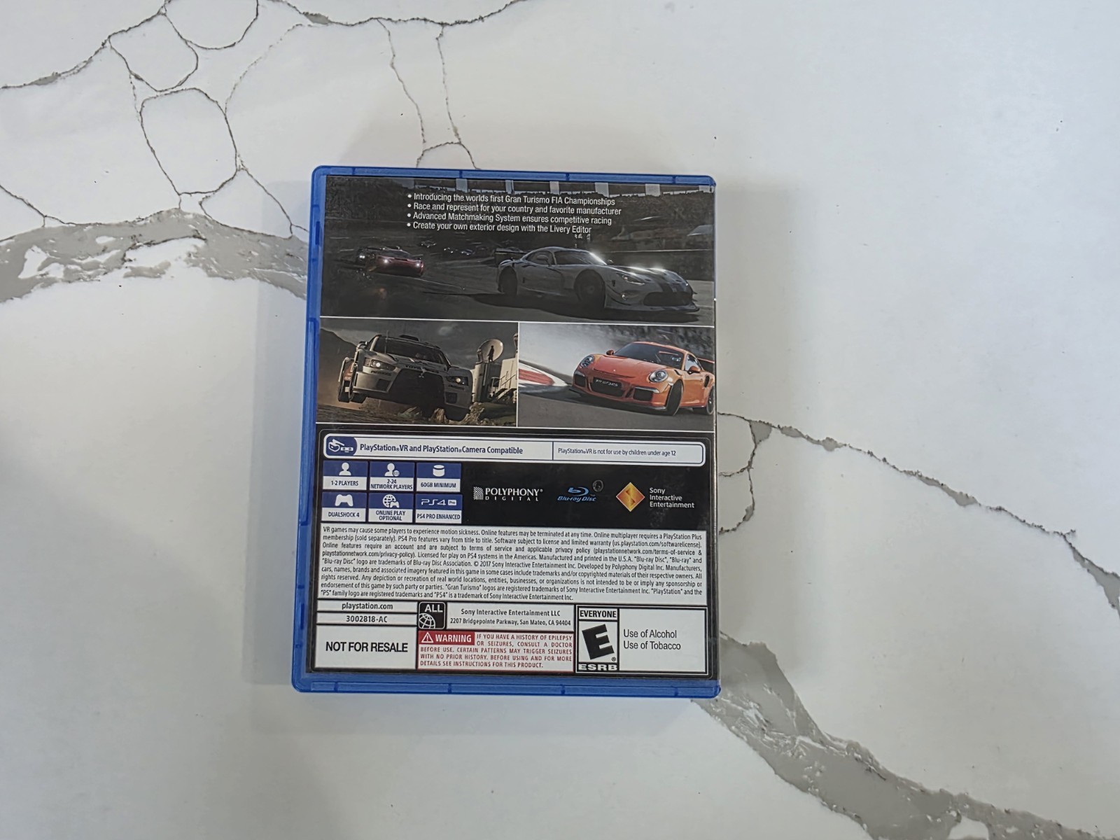 Gran Turismo Sport VR – PlayStation 4 Sony (PS4) Very Good, Free Shipping!