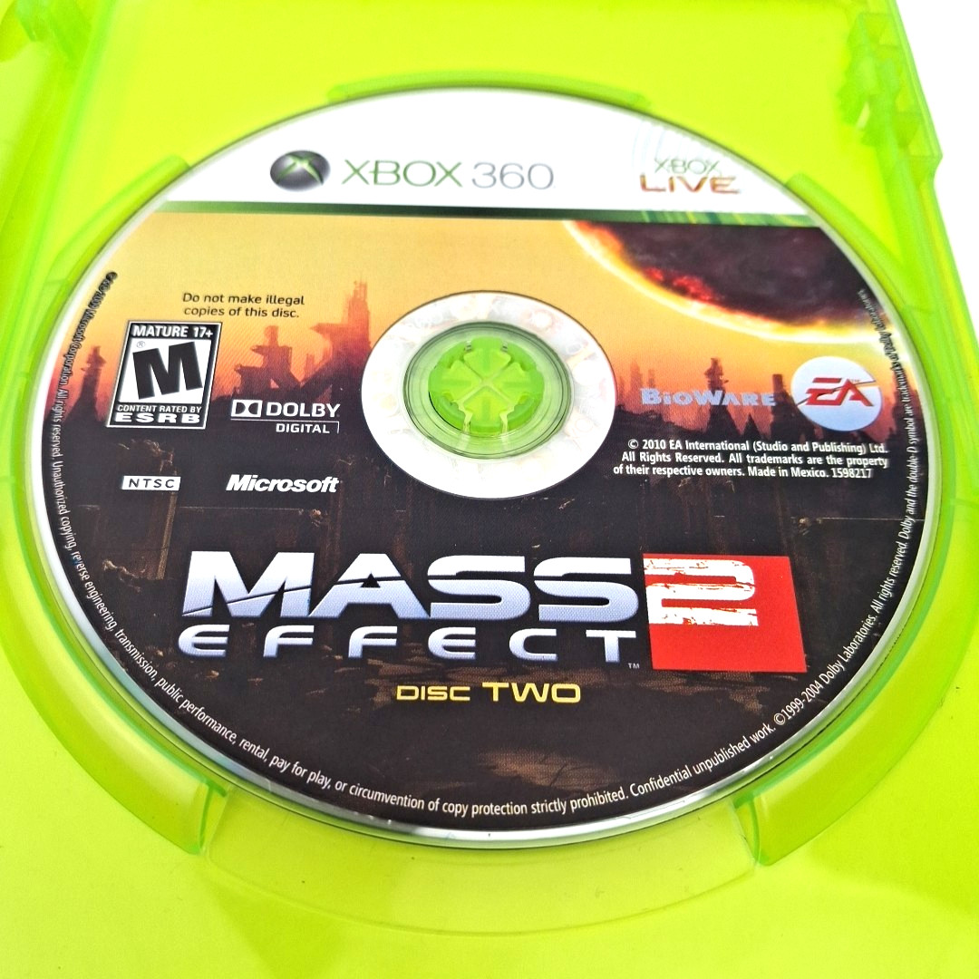 Mass Effect 2 Microsoft Xbox 360 White Label CIB Complete W/ Manual Tested