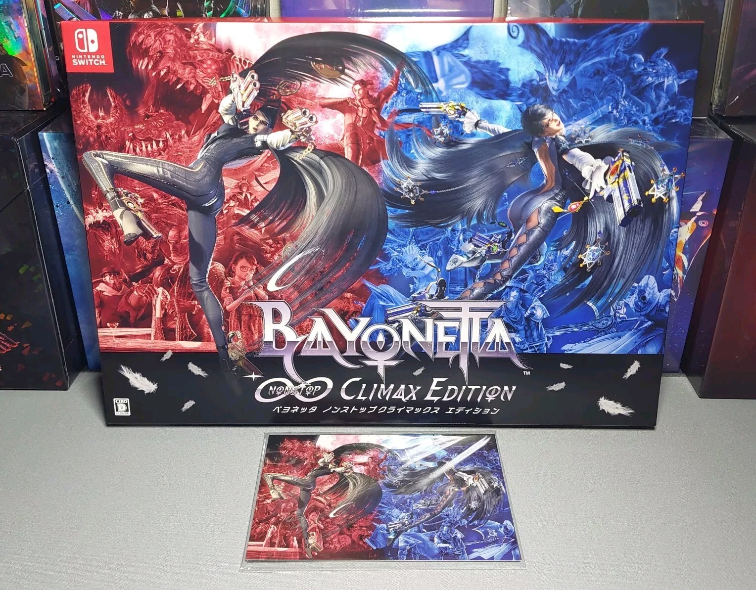 Bayonetta Non Stop Climax Edition w/ Amazon Postcards 1 & 2 Switch Steelbook