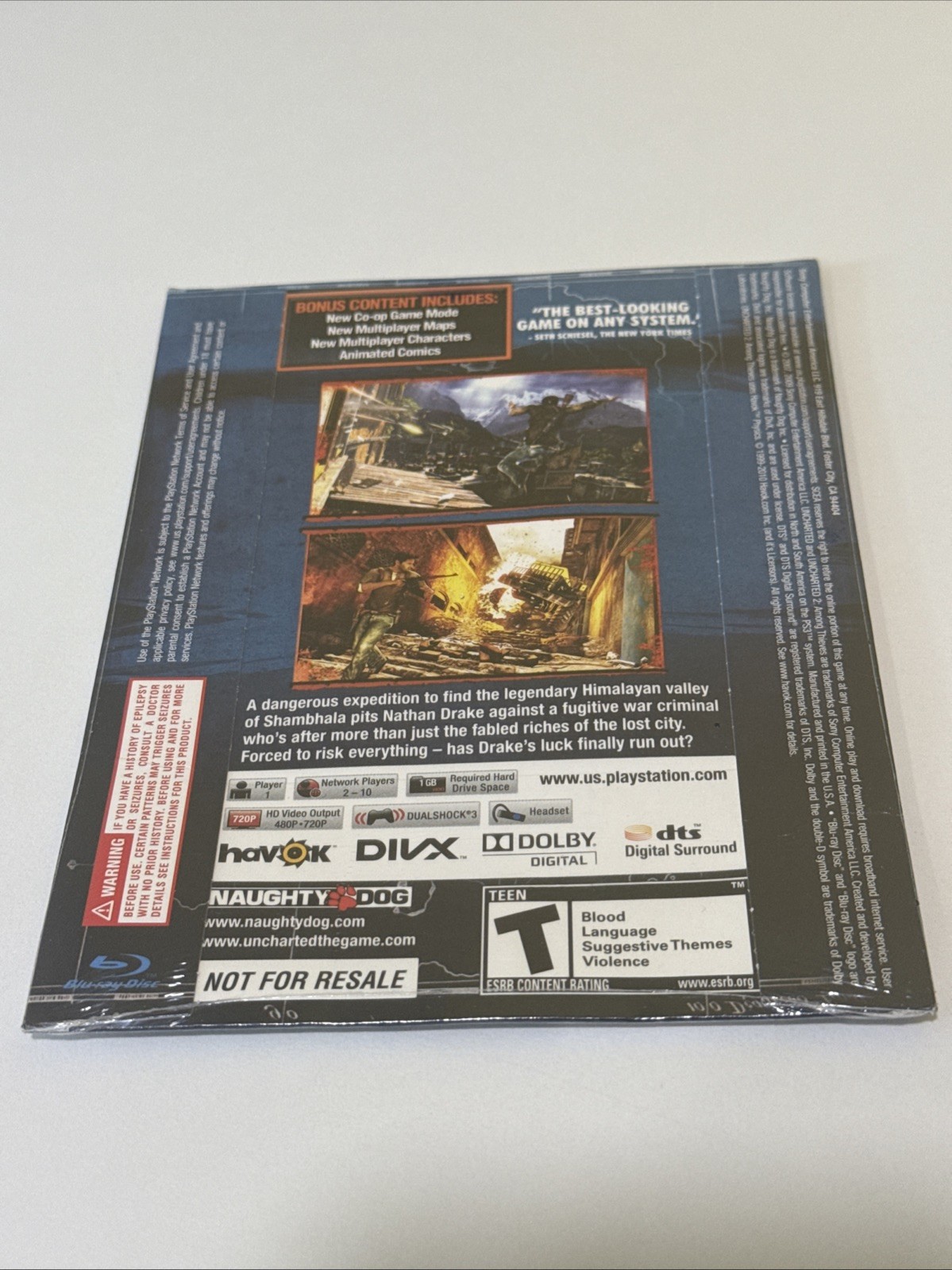 Uncharted 2: Among Thieves PS3 Brand New & Factory Sealed! Cardboard Sleeve Case