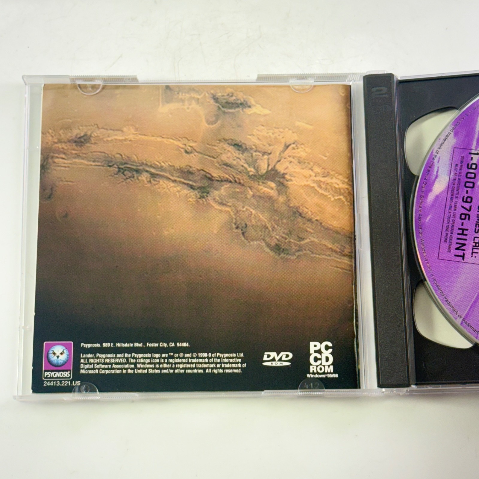 Lander PC Game Psygnosis Special Edition Big Box Windows 95 98 Vintage 2 Disc DV