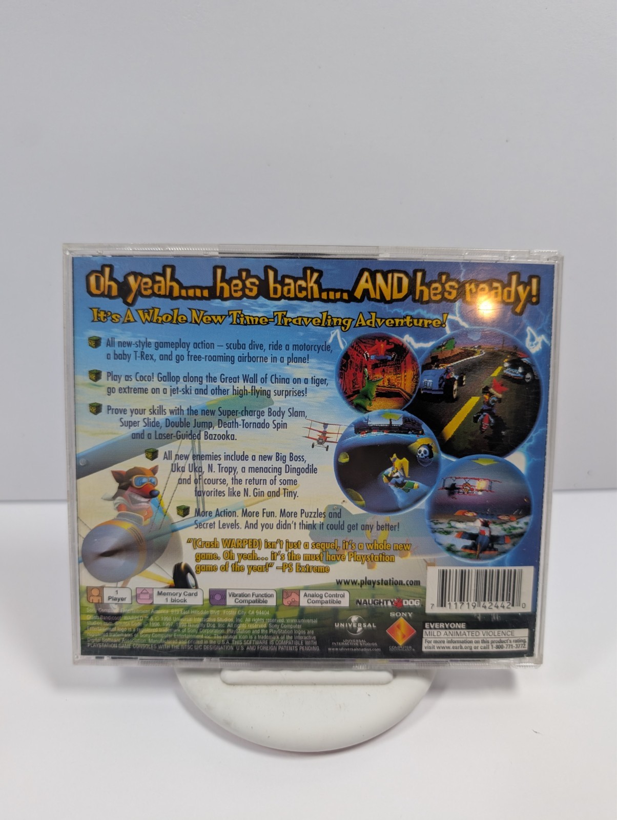 Crash Bandicoot 3 Warped PS1 Playstation 1 Lenticular Insert Holo Black Label