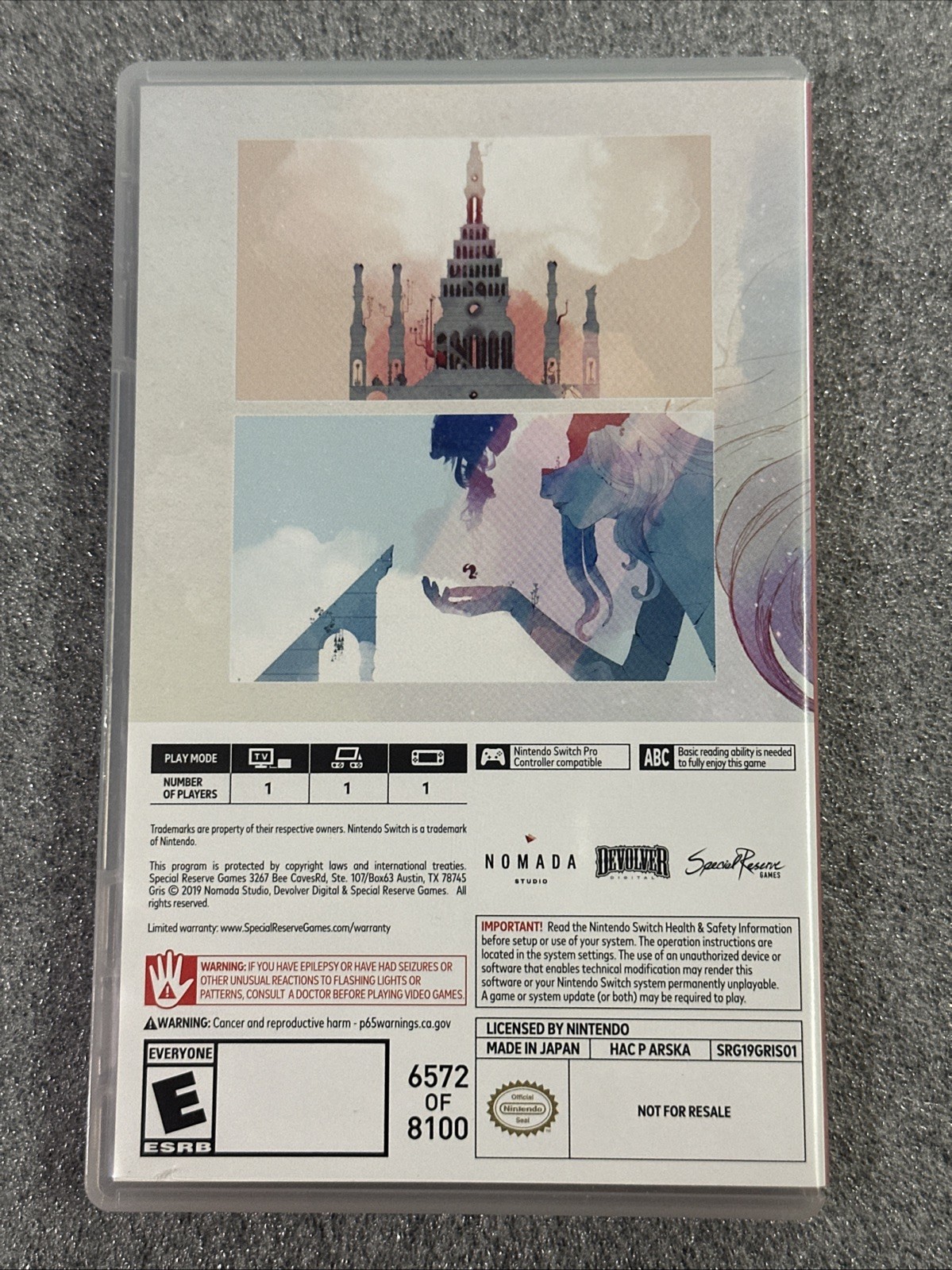 Gris (Nintendo Switch) •USED/LN•