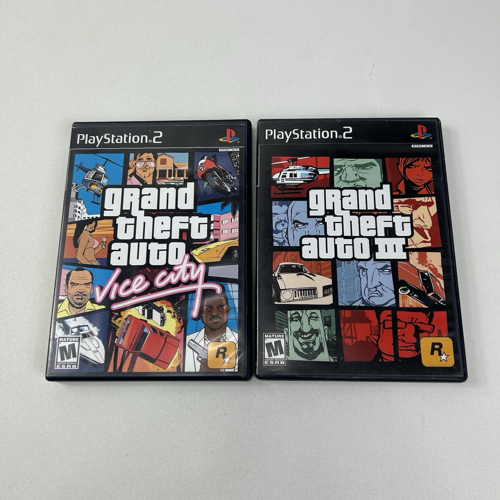 Grand Theft Auto III GTA 3 PS2 PlayStation 2 Complete w/map And Vice City Game