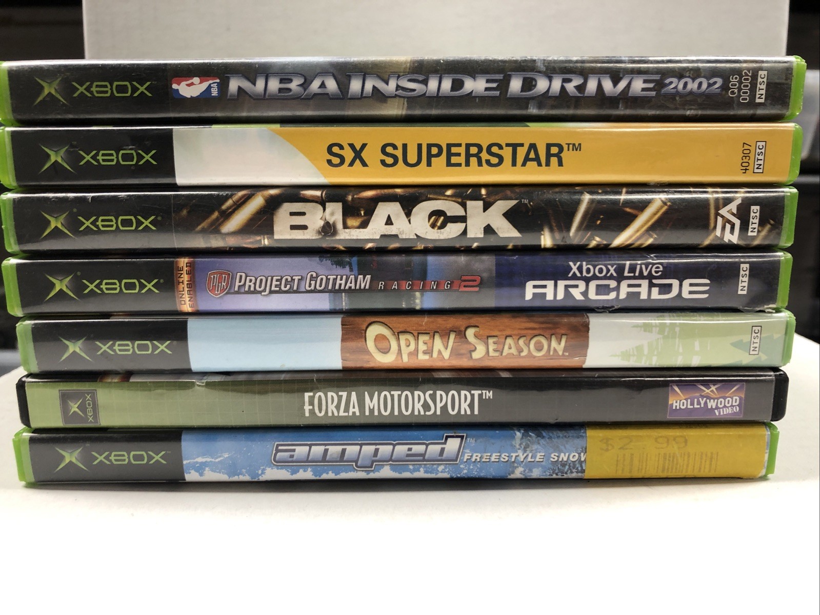 J4 Original OG Xbox Video Games Lot (7) – NBA, Black, Project Gotham, Forza