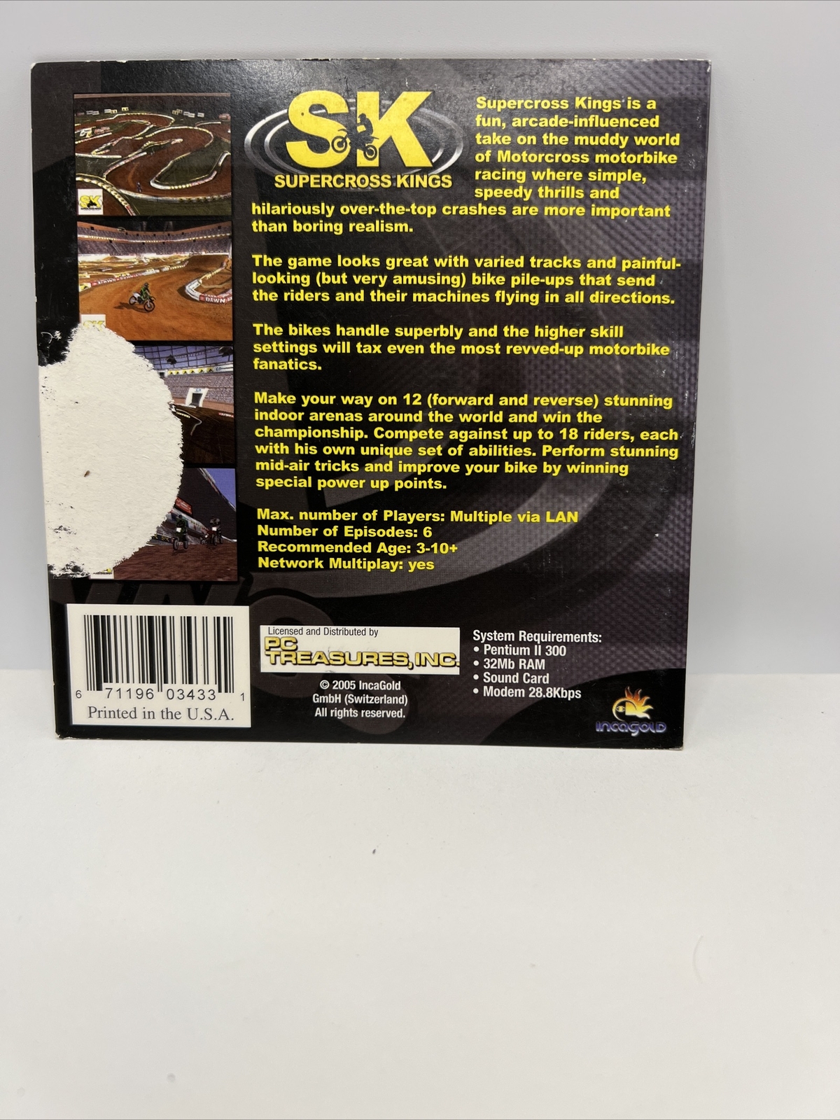 Supercross King Computer Game VGUC! Scarce Game VG2879