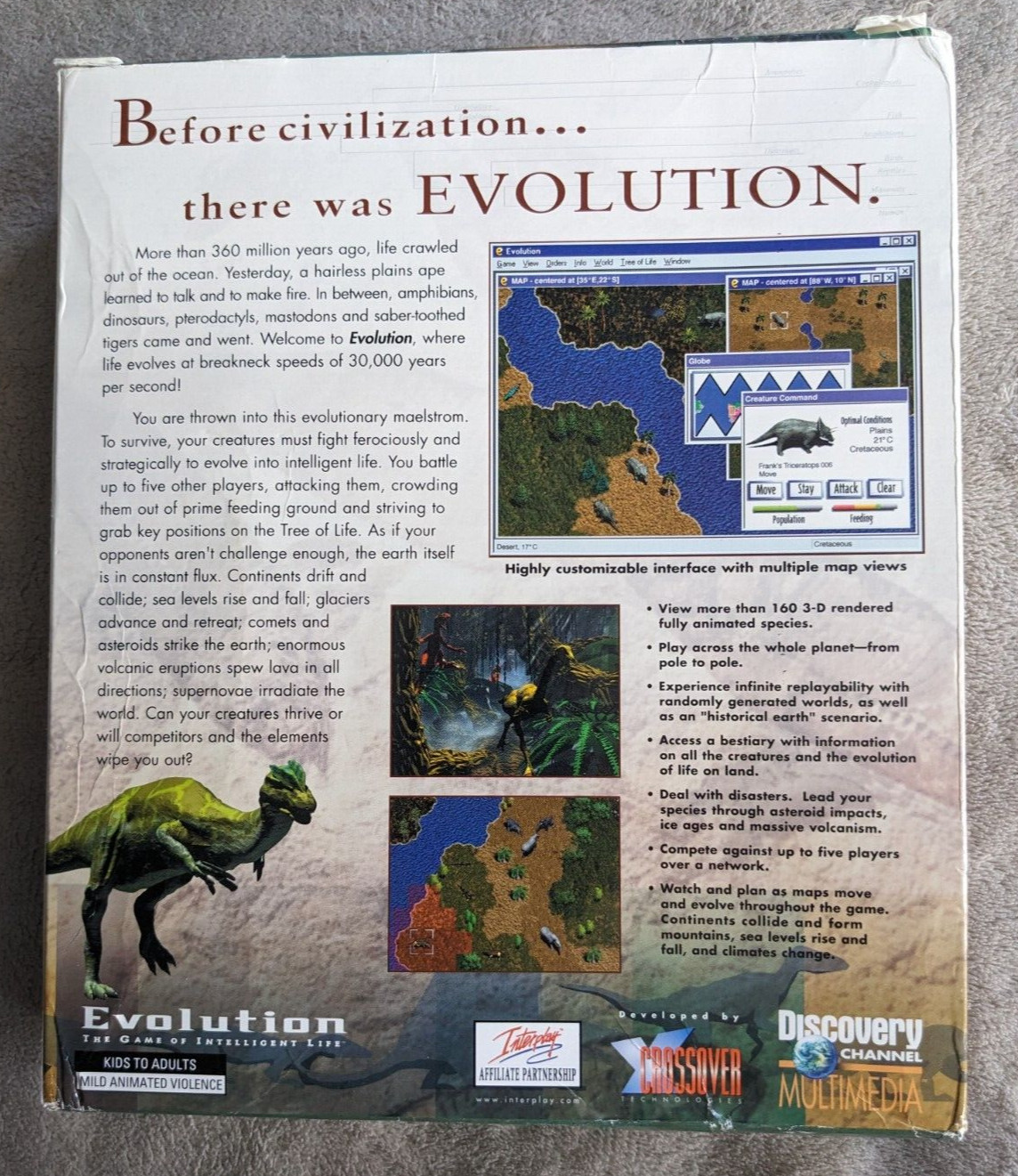 EVOLUTION: The Game of Intelligent Life Discovery Windows 95 CD-Rom PC Game 1997