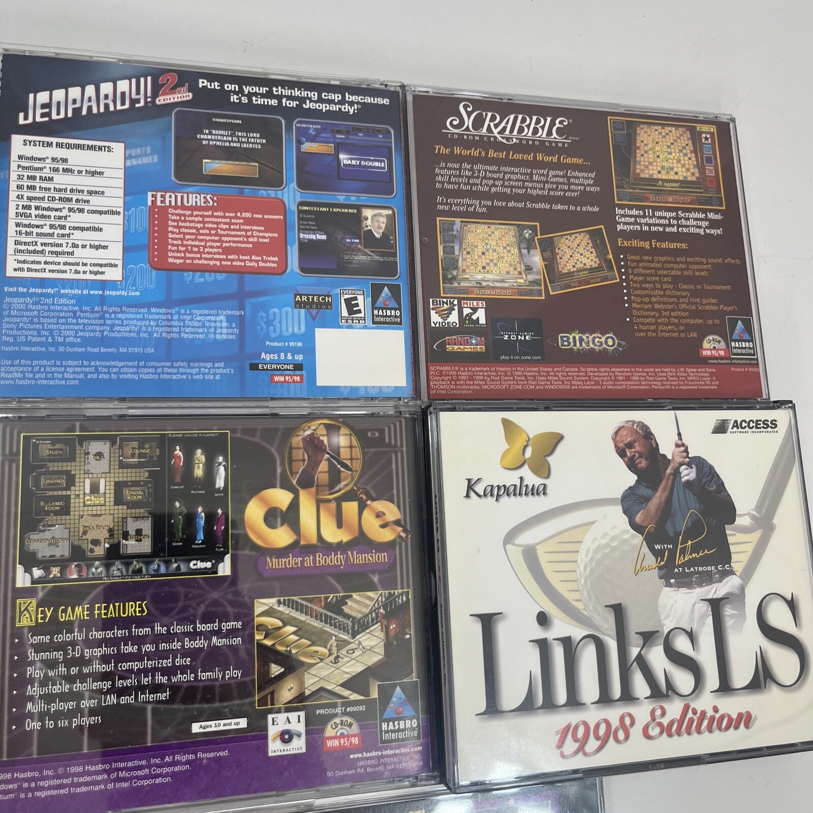 Vintage PC Lot Of Video Games Jewel Cases Various Titles Good Condition