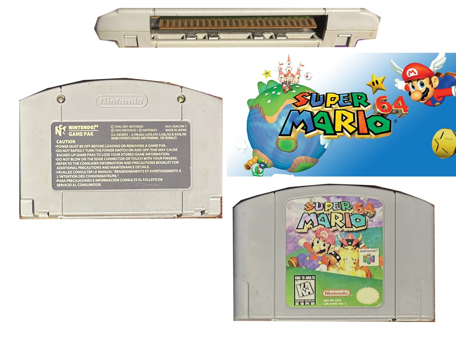 AUTHENTIC Super Mario 64 Game 4 Nintendo 64 N64 Console System Original GENUINE