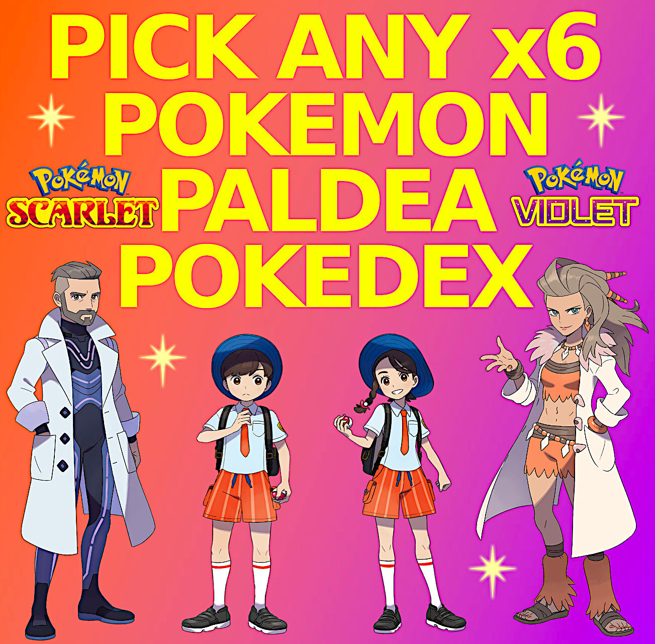 PICK ANY x6✨SHINY✨OR NOT- CUSTOM POKEMON 6IV EGG COMPETITIVE TEAM SCARLET VIOLET