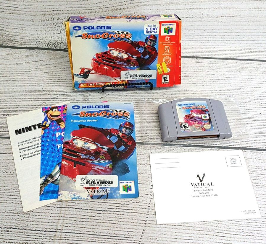 Polaris SnoCross (Nintendo 64, 1996) N64 Complete CIB + Reg Card SUPER RARE!