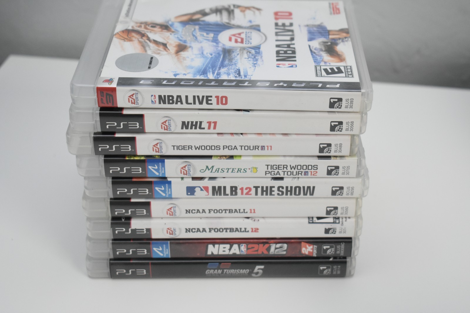 PS3 mixed 9 game lot EA Sports NCAA, NHL, PGA, NBA, Gran Turismo, MLB