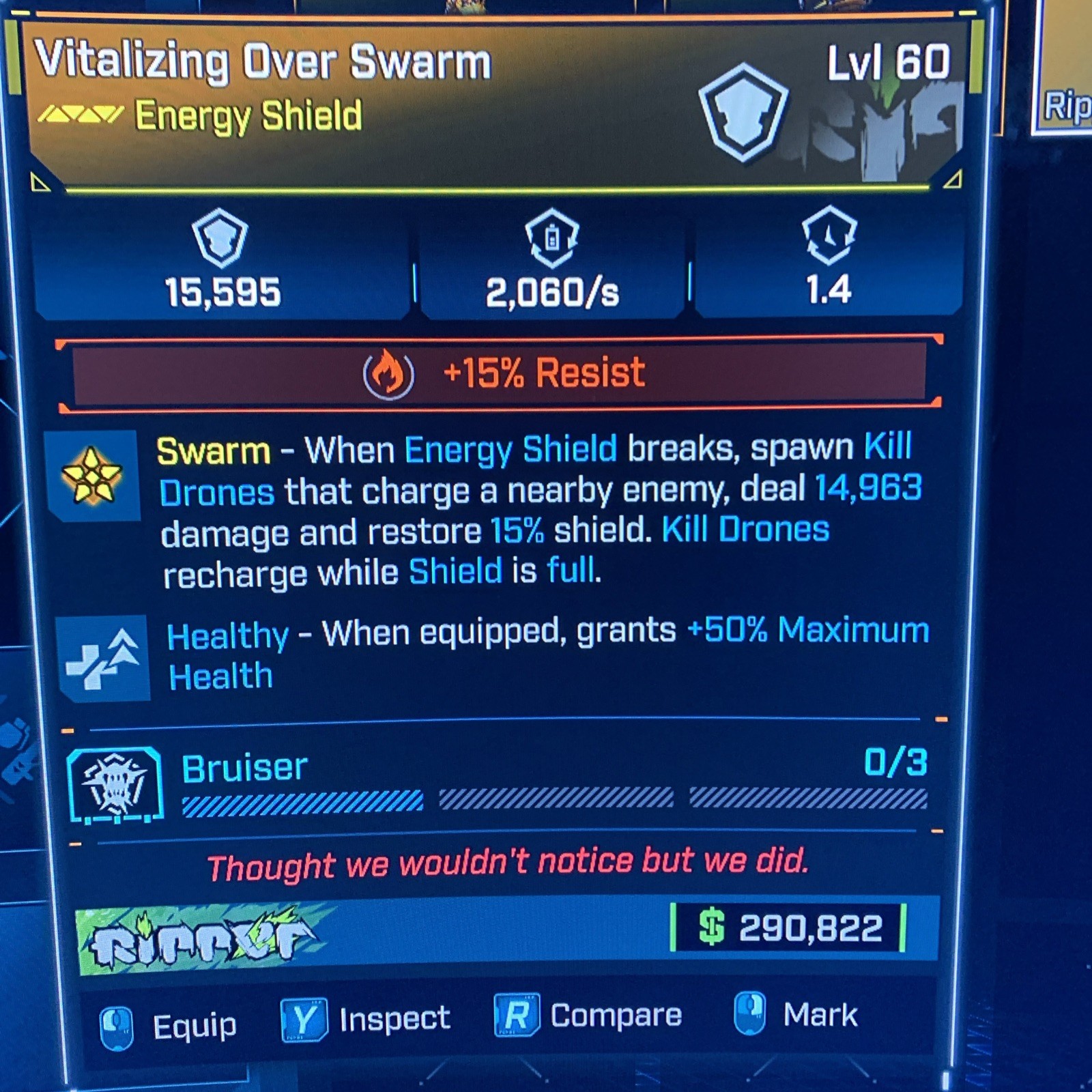 Borderlands 4⭐️LVL 60 NEW OVER SWARM SHIELD DOUBLE HEALTHY (50%)⭐️All PLATFORM