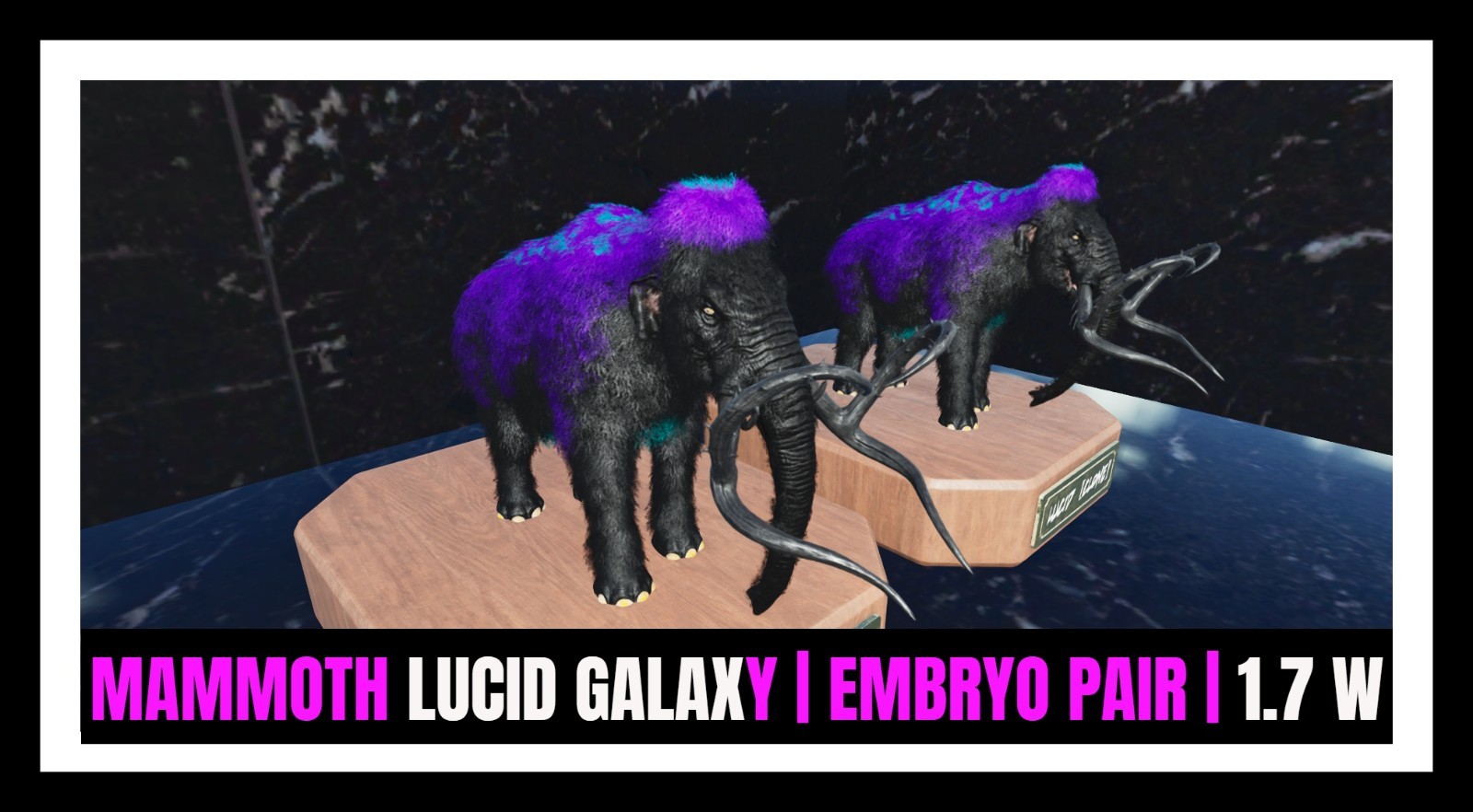 ARK Survival Ascended PvE MAMMOTH LUCID GALAXY TOP EMBRYO WEIGHT PC/XBOX/PS5 ASA