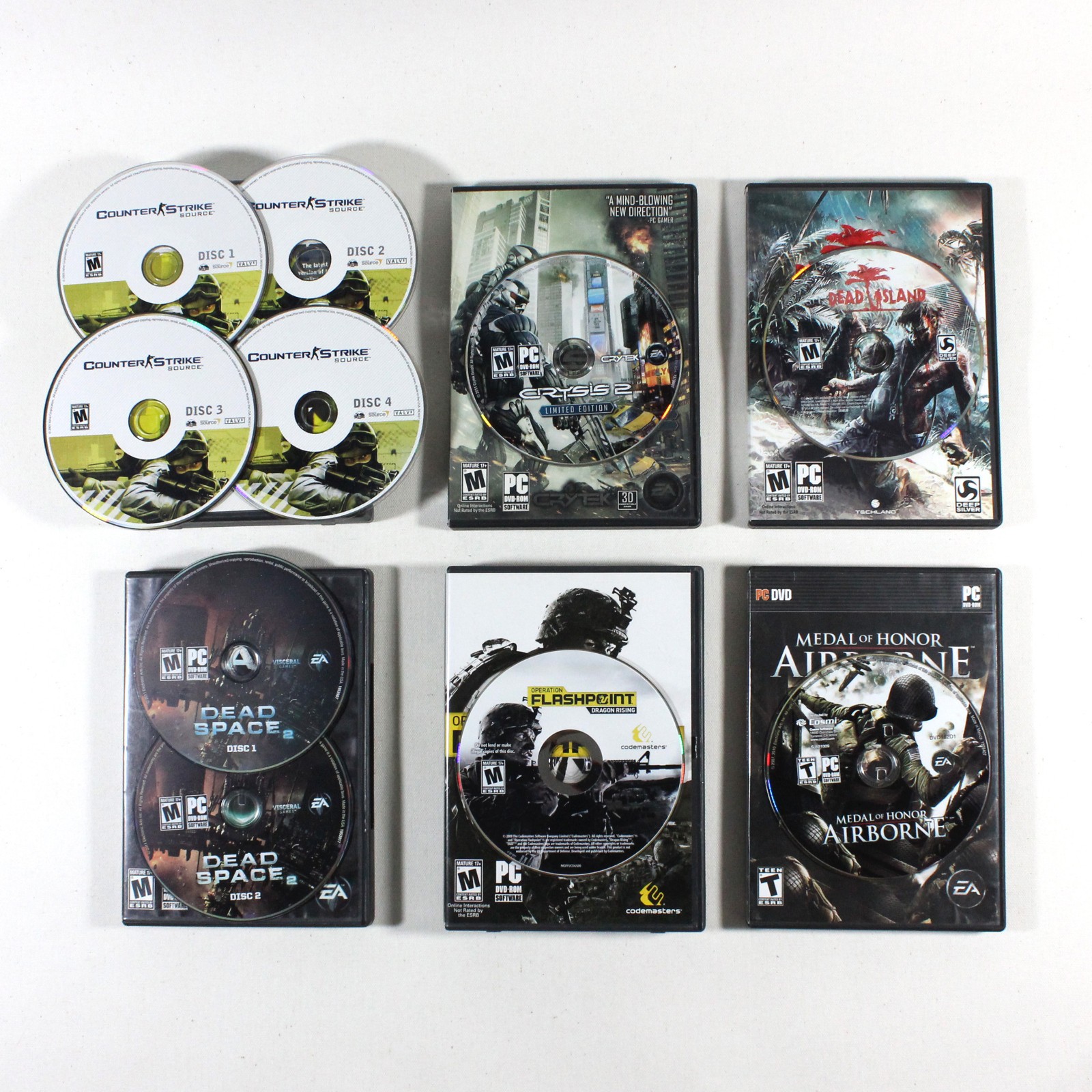 Lot of 16 Classic FPS Action Shooter PC Games, Various Titles – Free Shipping