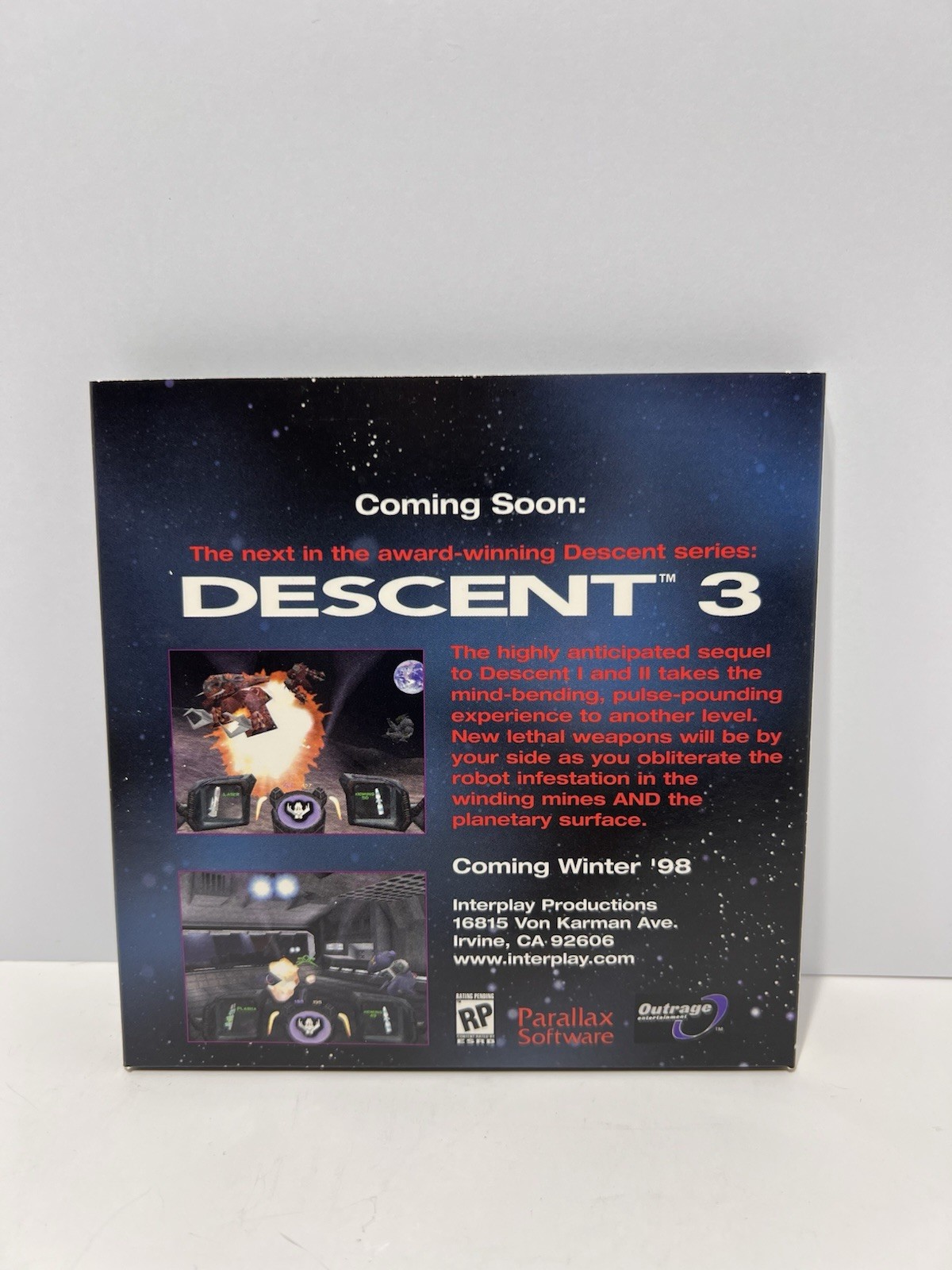 Descent FreeSpace-The Great War PC CD-ROM Big Box Game w/ Inserts Interplay CIB