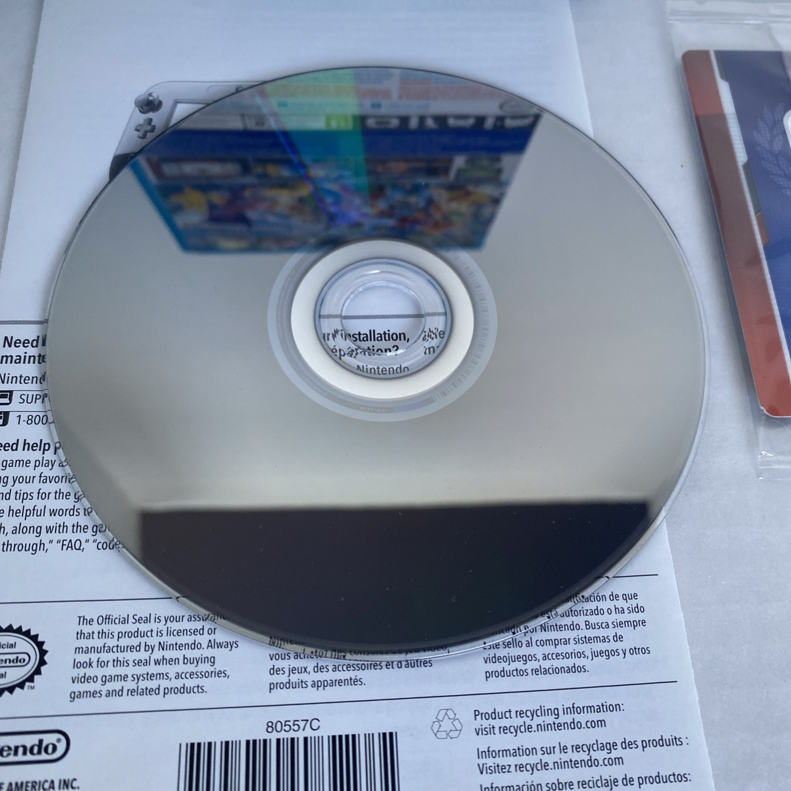 Nintendo Pokkén Tournament Wii U Fighting Game w/ Shadow MewTwo Amiibo Card RARE