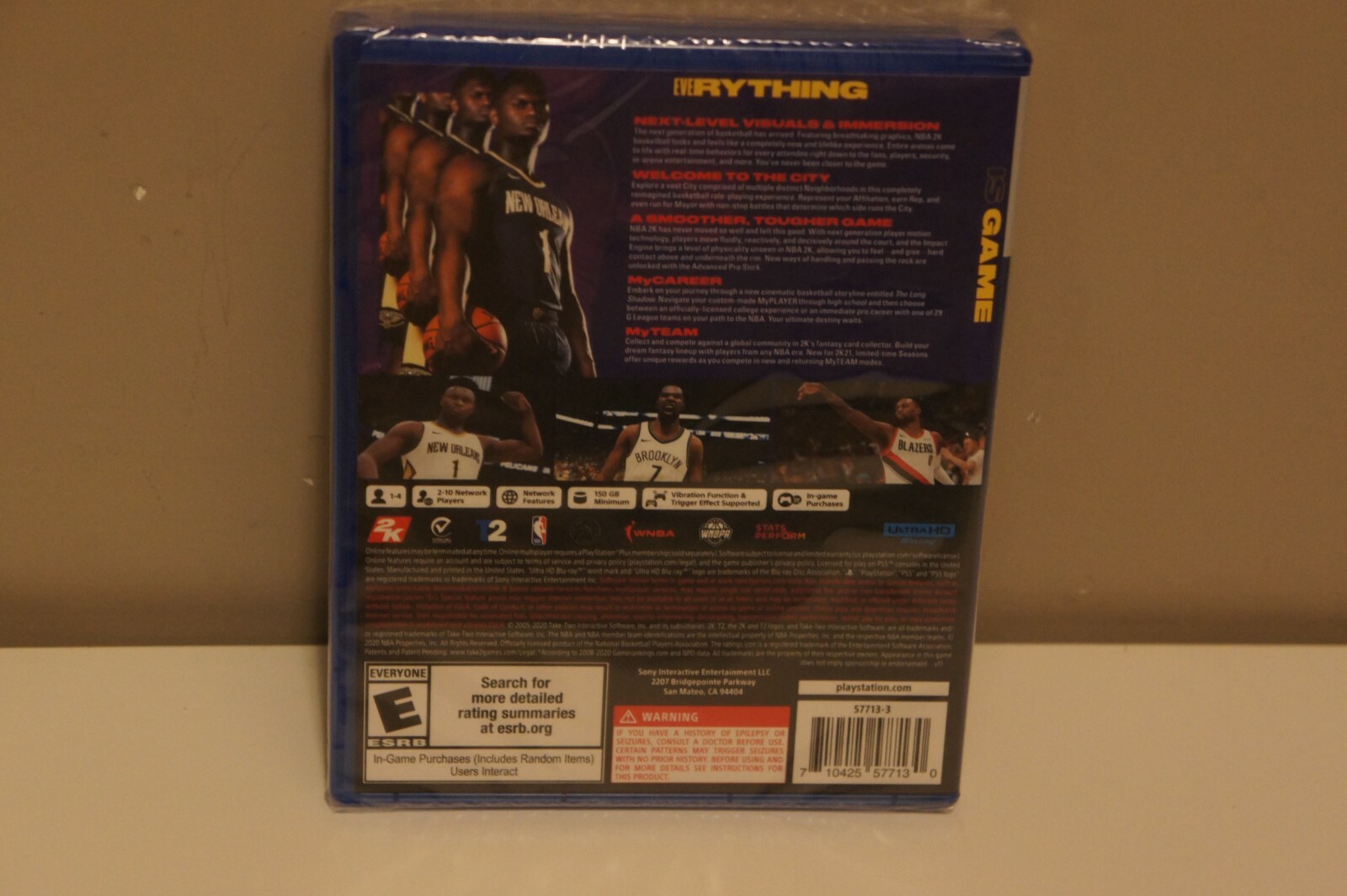 NBA 2K21 PS5 Brand New Factory Sealed Sony PlayStation 5 Zion Williamson Edition