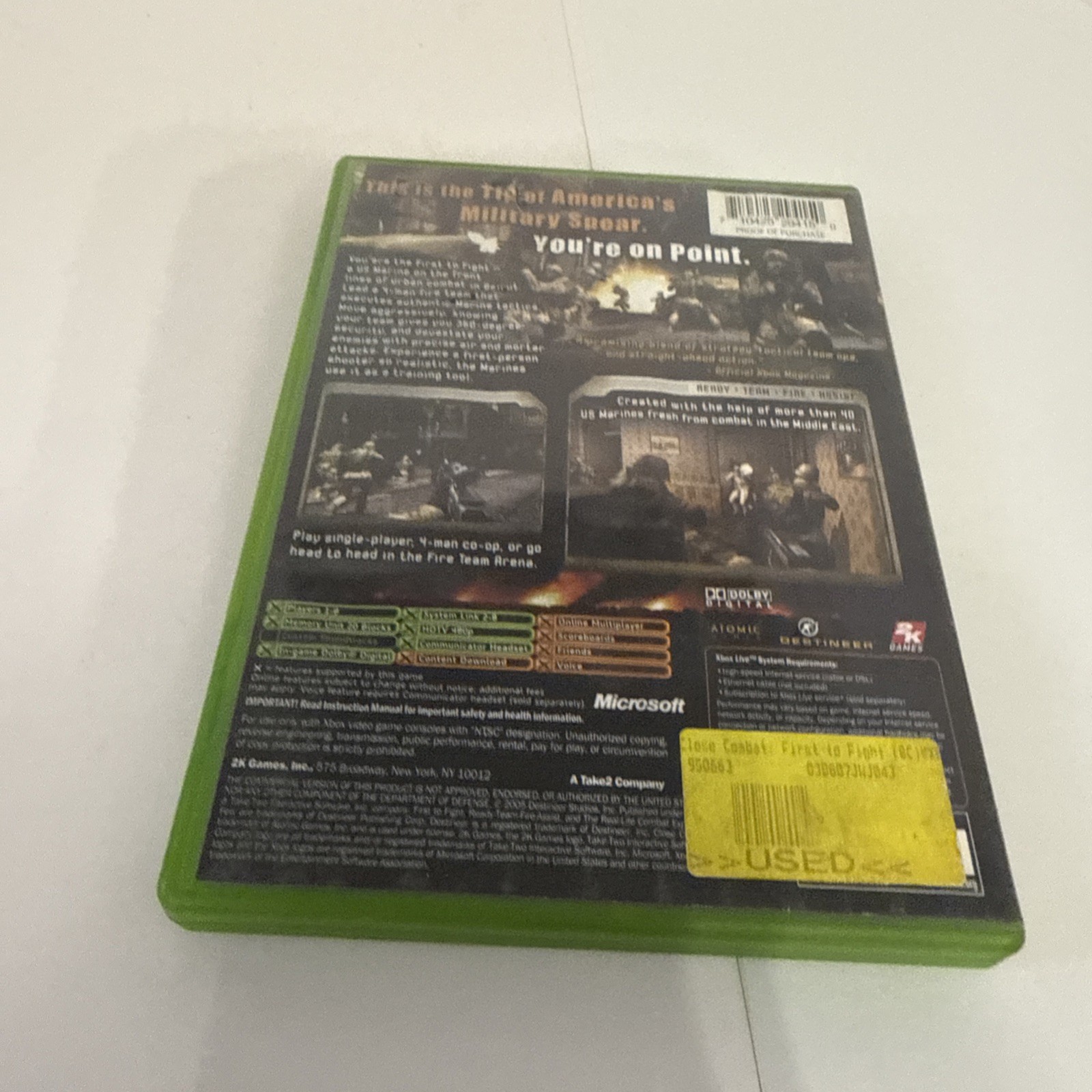 Close Combat: First to Fight – Xbox – 2005 – Complete – UNTESTED –