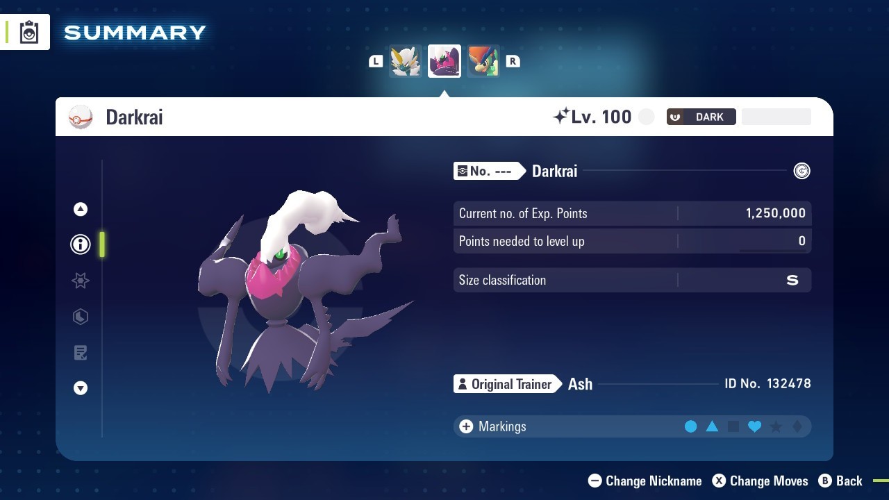 Pokemon Legends ZA ✨ 6IV Shiny Mythical Darkrai ✨Fast 🚀Masterball Held