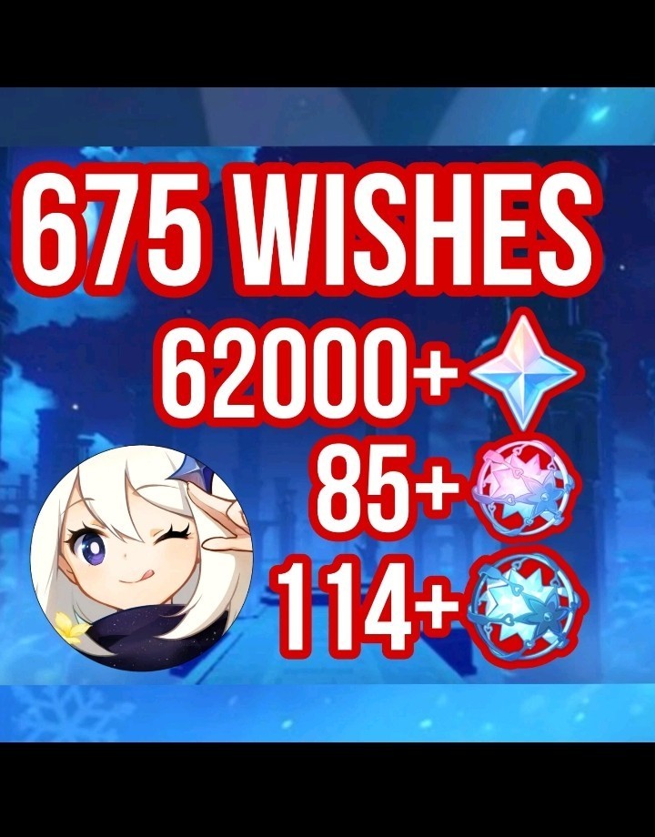 625+ Wishes/Rolls | 60000-63000 Primogems | Genshin Impact EU