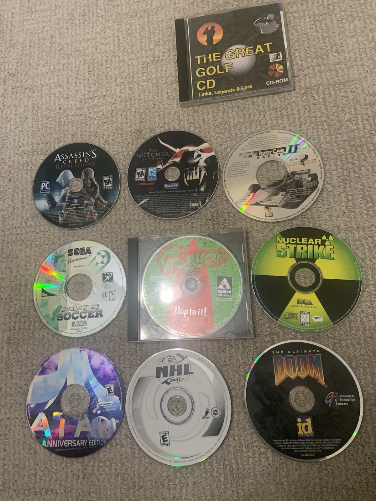Scratched PC Games Lot of 10 Mixed Bundle Discs Only Untested Need Resurface