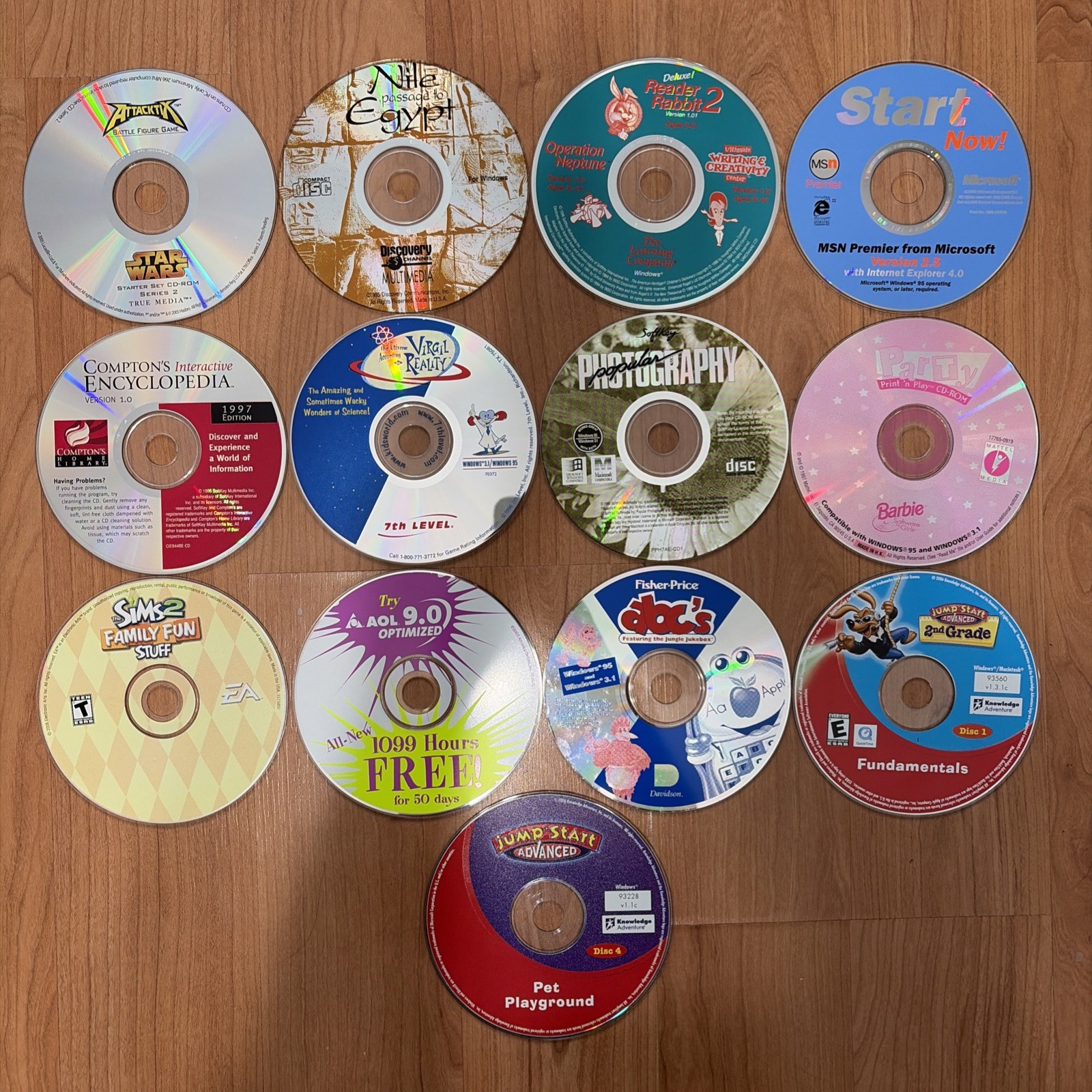 PC CD-ROM Collection Lot of 13 Loose Discs Various Titles See Photos/Description