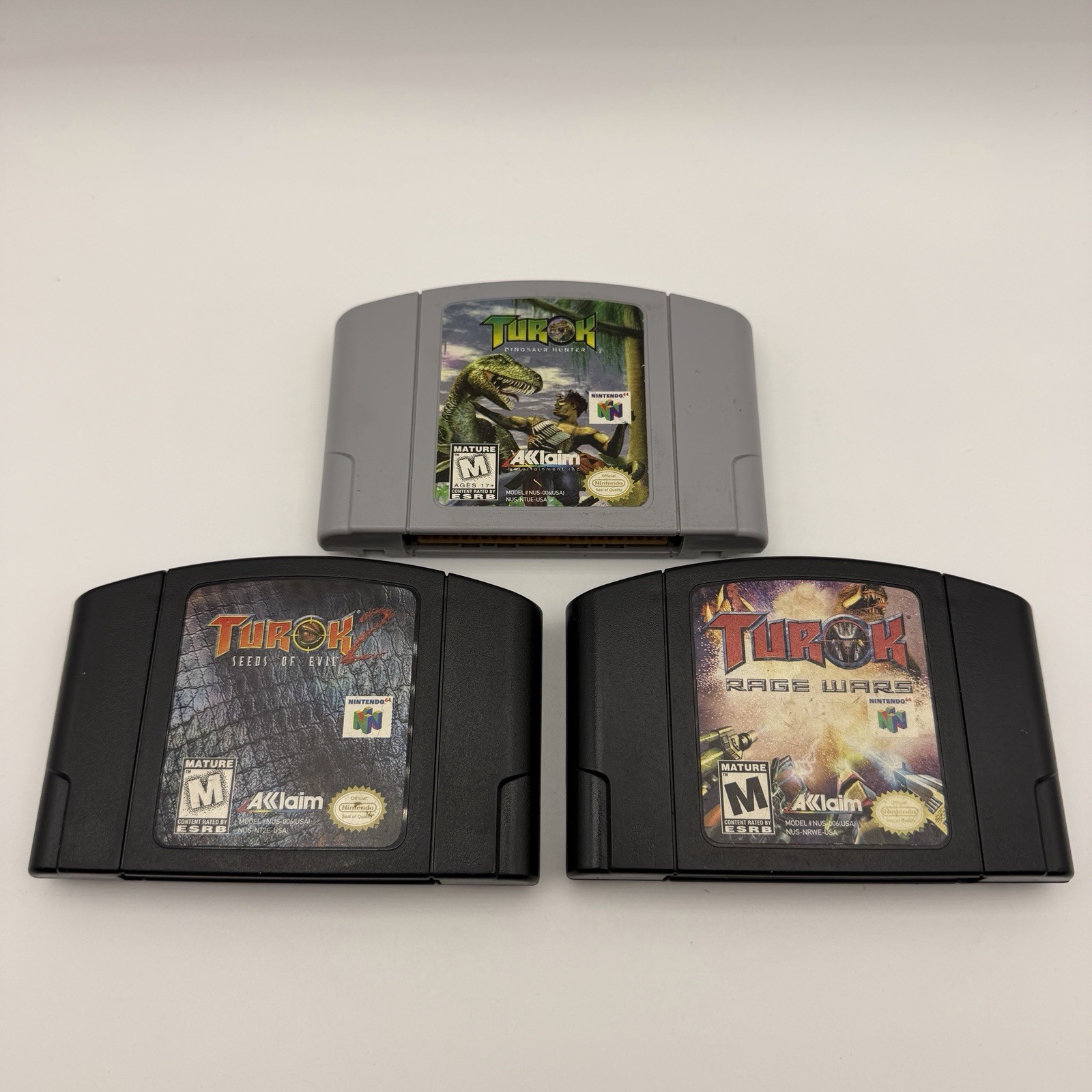 Turok N64 Lot Turok Dinosaur Hunter Turok 2 Rage Wars Nintendo 64
