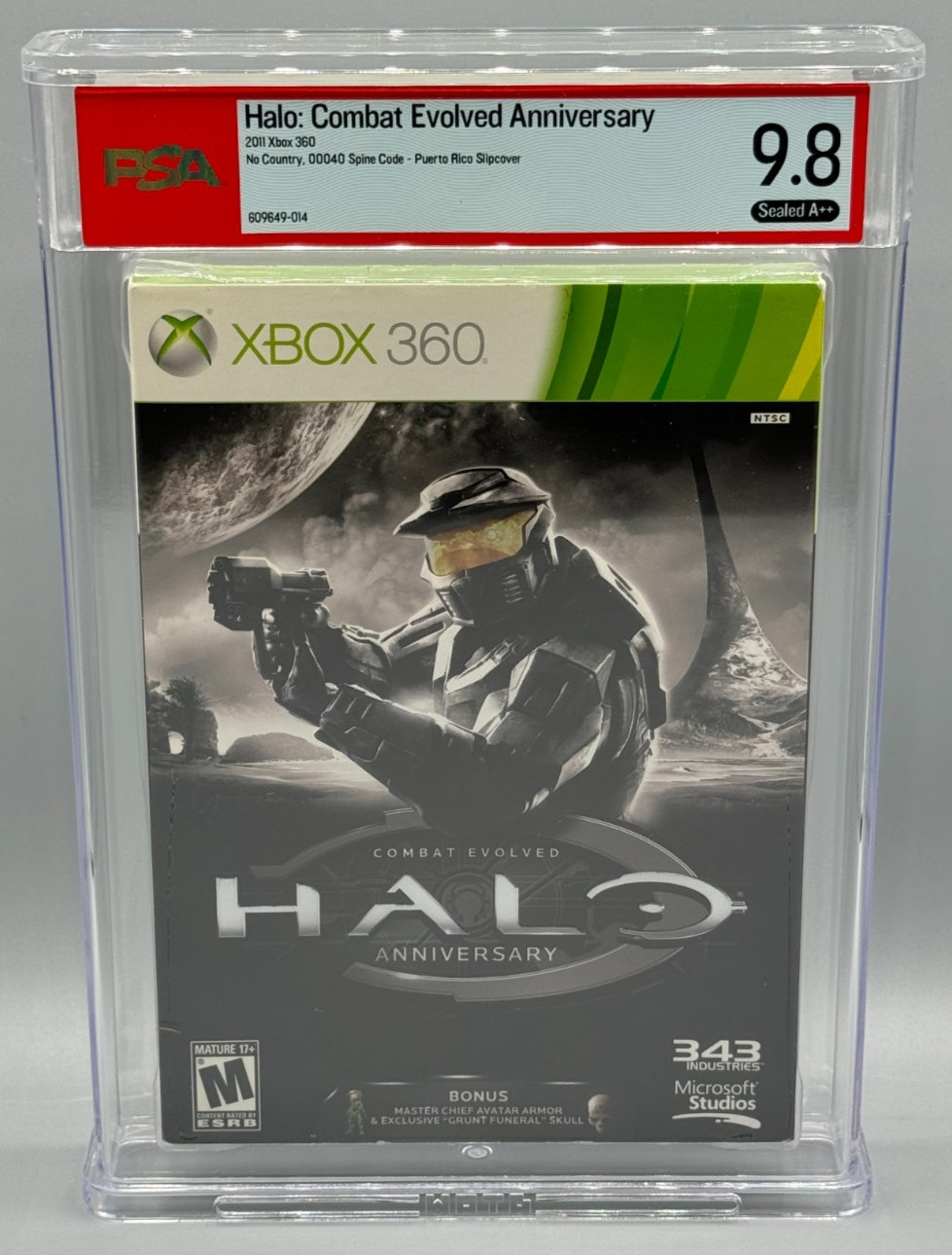 Halo Combat Evolved Anniversary Microsoft Xbox 360 Sealed PSA 9.8 A++ Graded