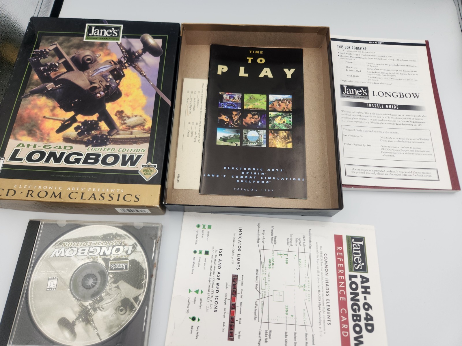 Jane’s Combat Flight Simulator AH-64D LONGBOW PC GAME 1999 1st Edition COMPLETE