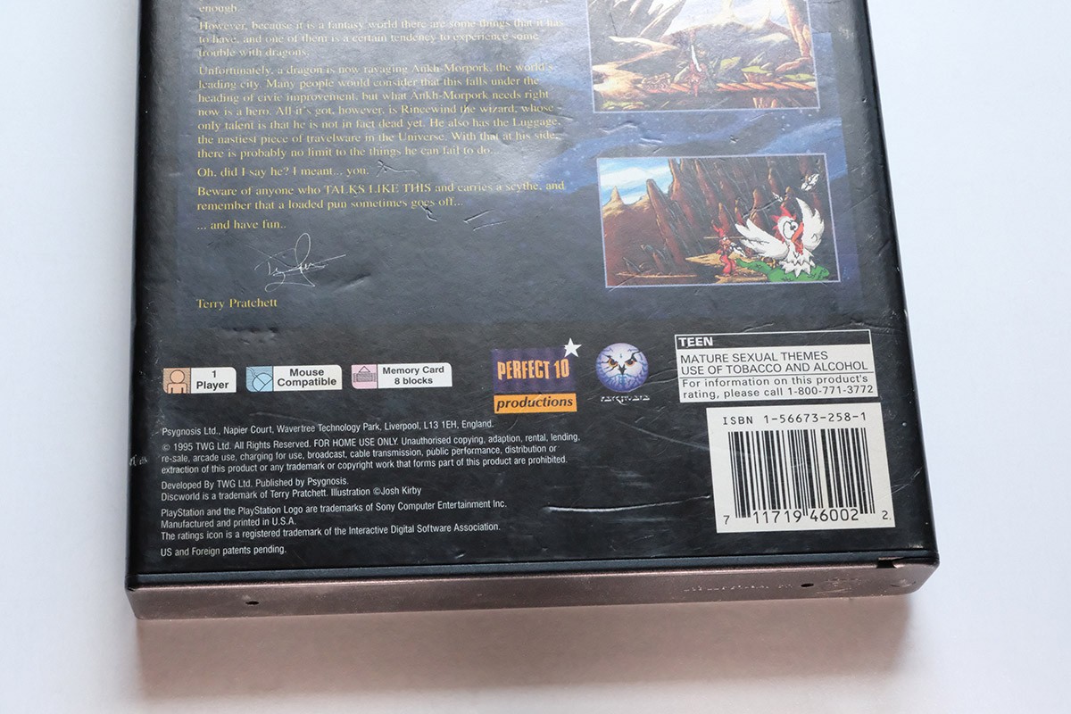 Discworld (Sony PlayStation 1, 1995) Long Box Case + Game Disc Only PS1