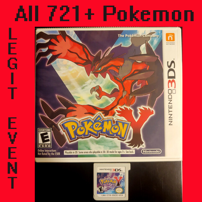 Pokemon Y – Loaded With 721 Shiny Pokemon & 120+ Legit Event Unlocked COMPLETE