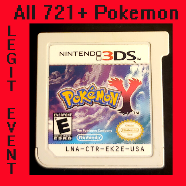 Pokemon Y – Loaded With All 721 + 120+ Legit Event Pokemon Unlocked (3DS)